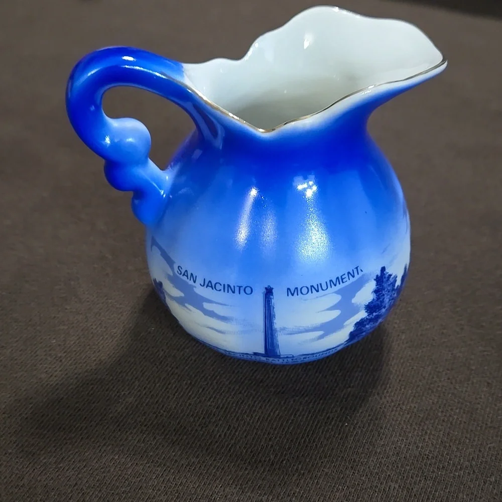 Vintage Souvenir Pitcher San Jacinto Monument U.S.S. Battleship Texas Houston - Picture 2 of 6
